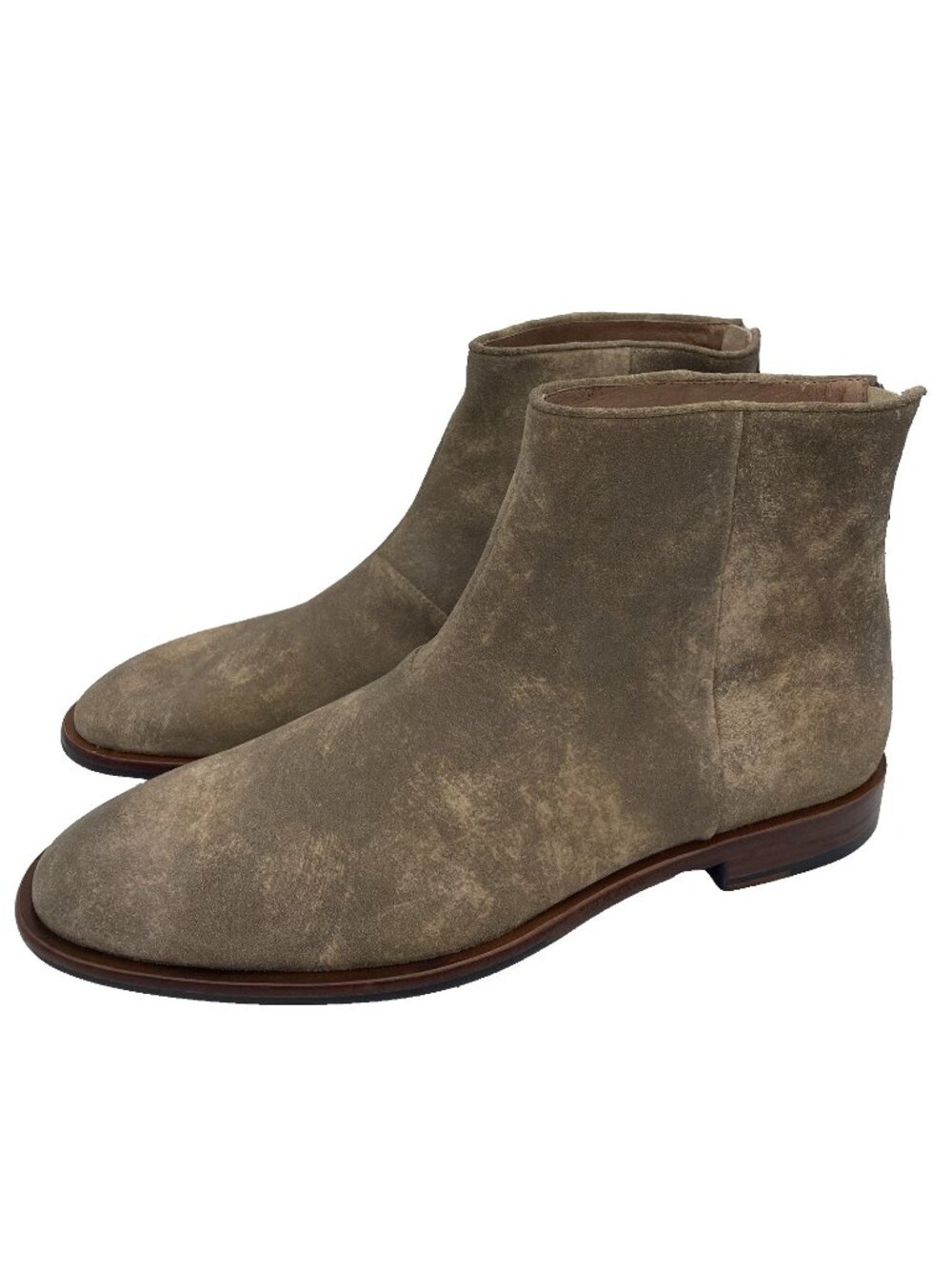 John Varvatos Star USA NYC Clay Brown Suede Back Zip Leather Boots 11.5